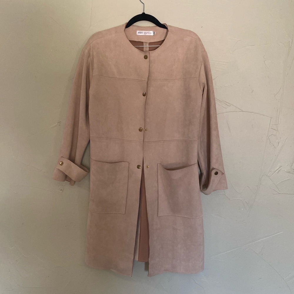 Faux Suede long Coat
